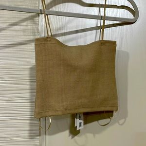 Zara Ribbed Square Cropped Tank